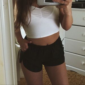 Brandy Melville black flowy shorts